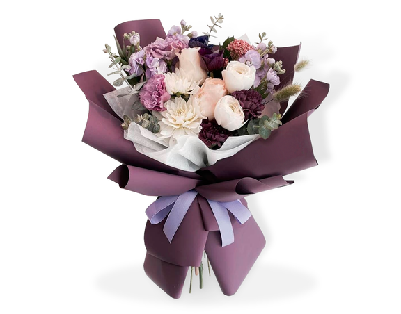 Espectacular ramo de rosas premium y crisantemos | CROTONE
