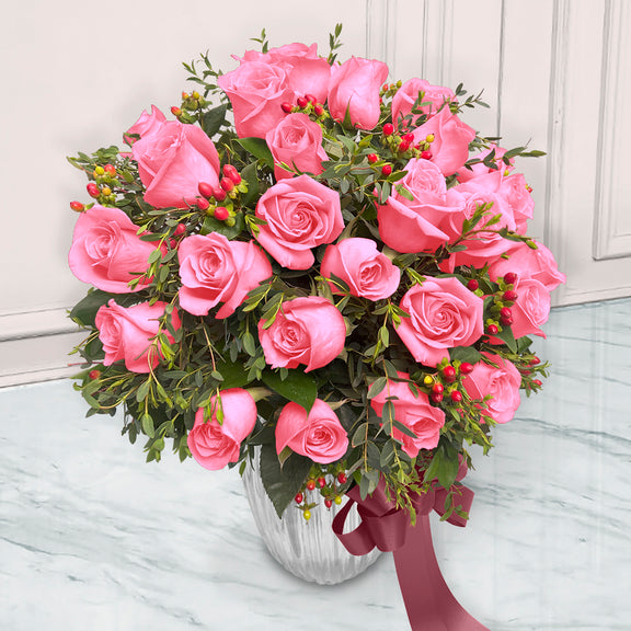 Jarrón con 24 Rosas | VALENTINA